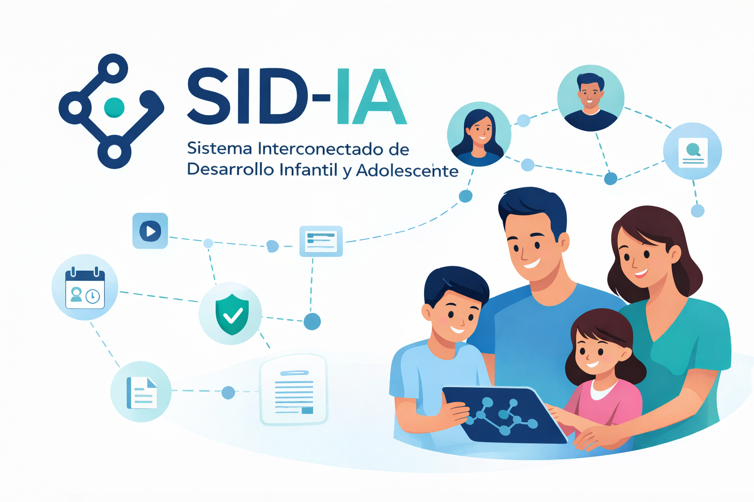 Ilustración de familia usando SID-IA